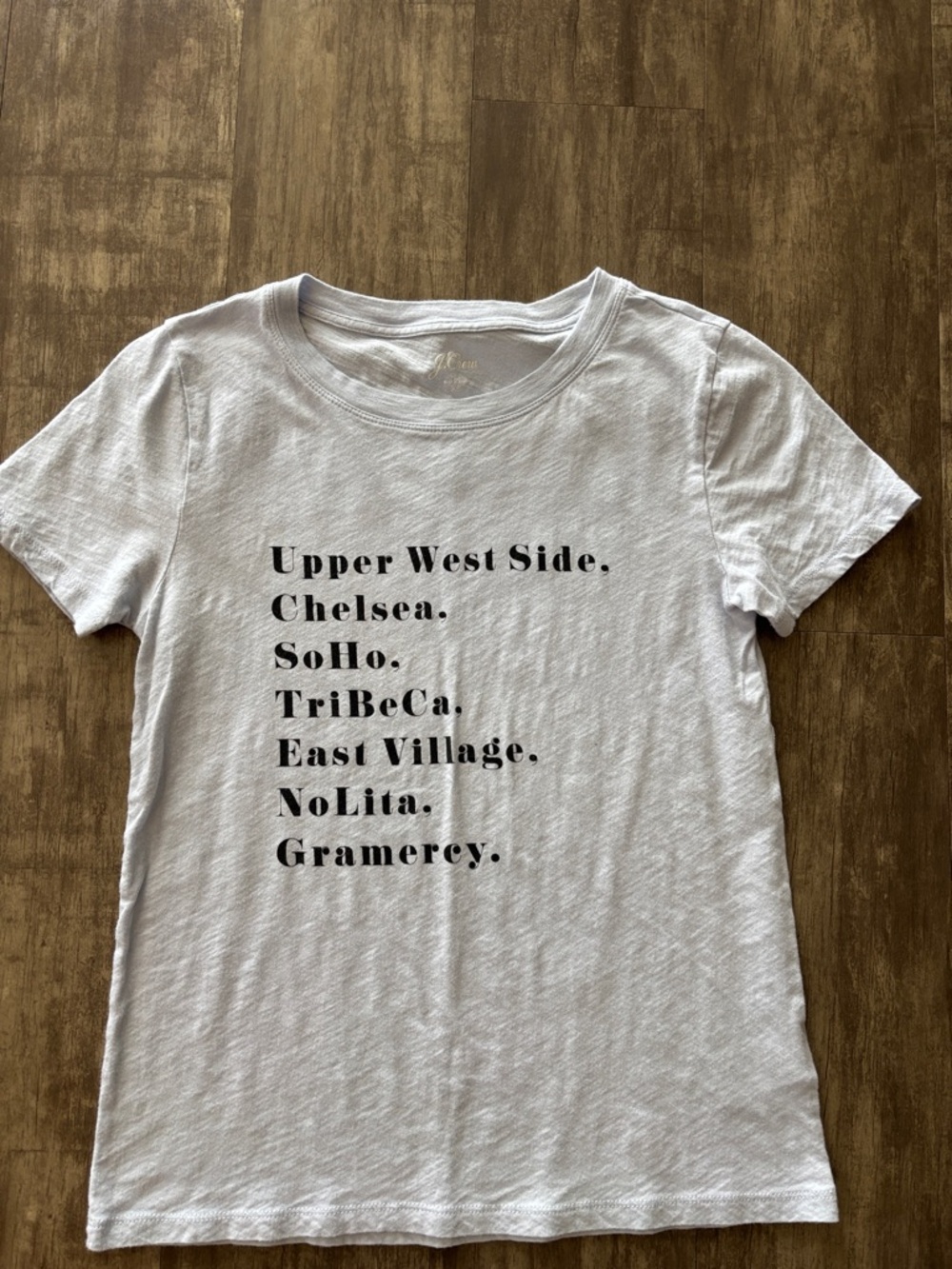 Graphic Crewneck Tee with NYC Neighborhood Print j crew